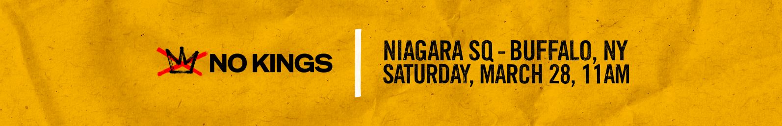 No Kings — Niagara Sq, Buffalo NY, Saturday March 28, 11AM